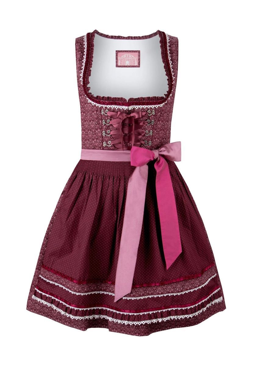 Elegantes Traditions-Dirndl mit Spitzenschürze