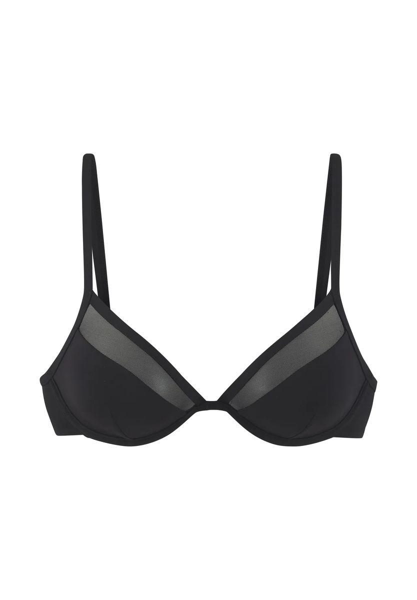 Bügel-Bikinioberteil mit Mesh-Einsätzen