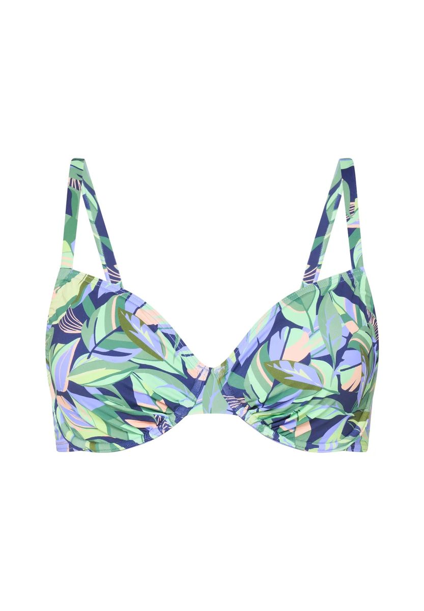 Bügel-Bikini-Top mit Tropenmuster