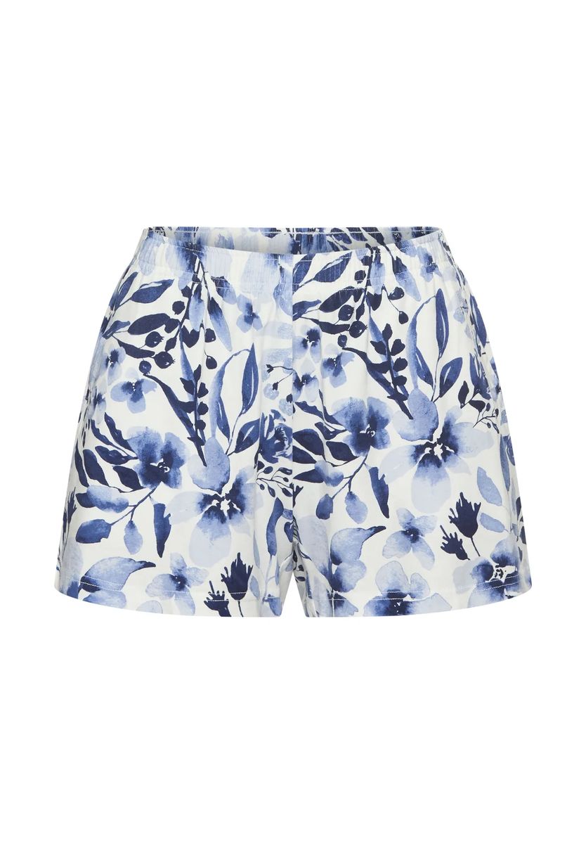 Schlafshorts mit Aquarell-Blumenmuster