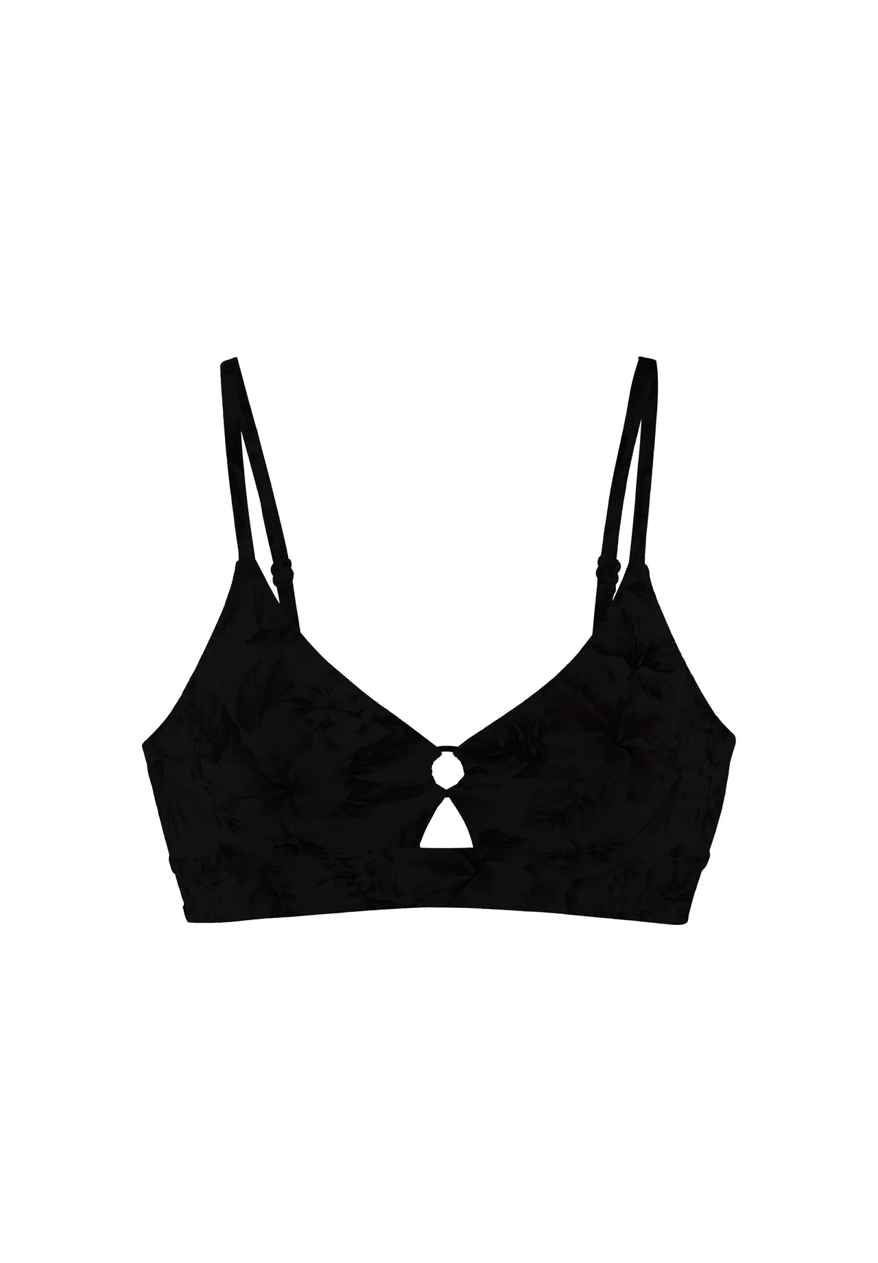 Strukturiertes Bralette-Top mit Ring