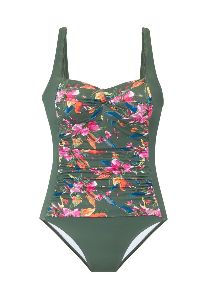 Eleganter Einteiler mit Blumenprint und Raffung
