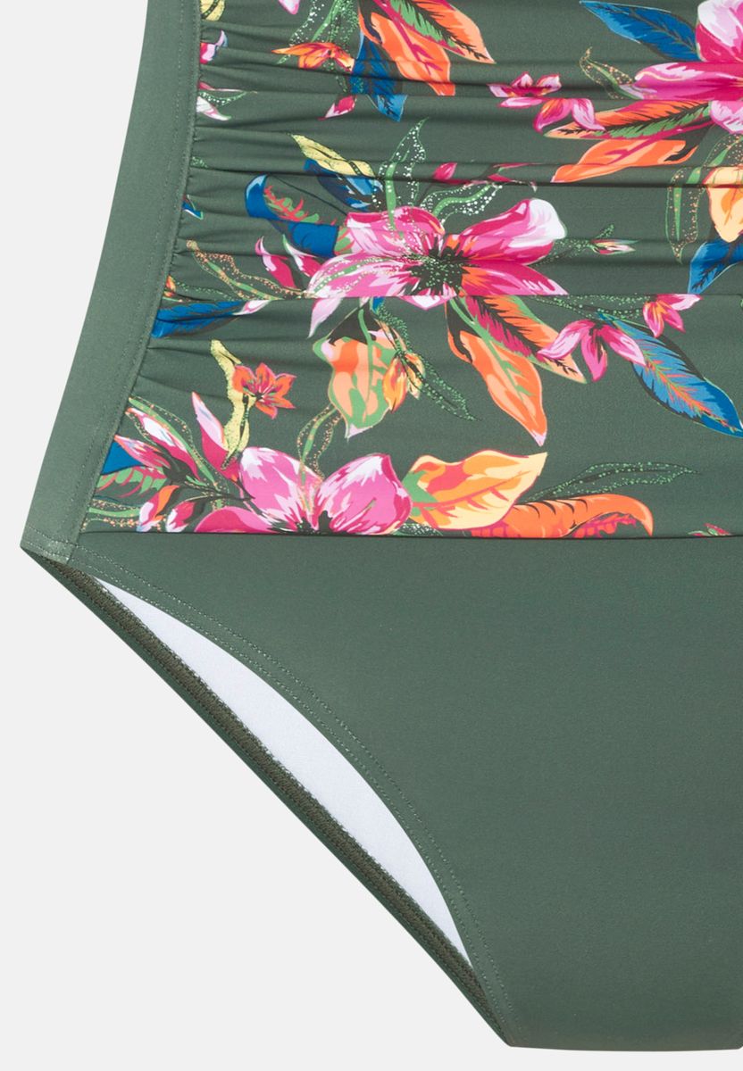 Eleganter Einteiler mit Blumenprint und Raffung
