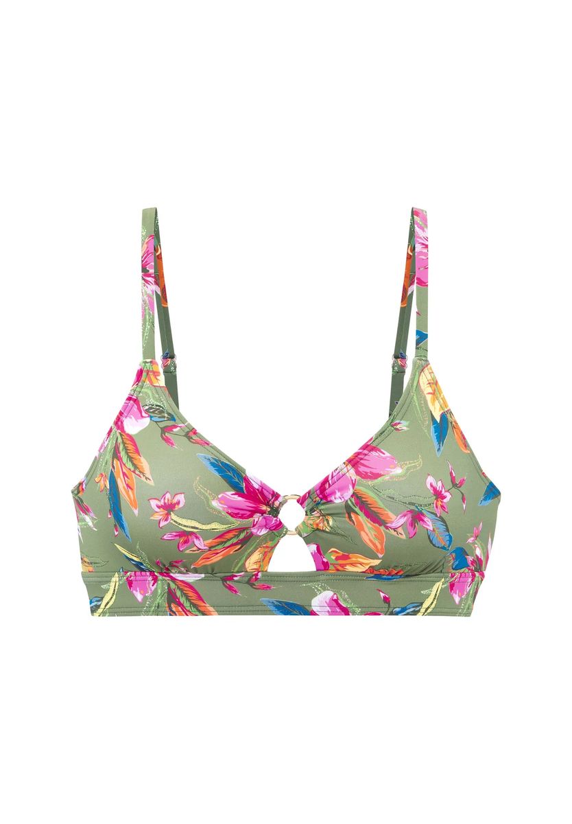Bralette-Top mit tropischem Blumenmuster