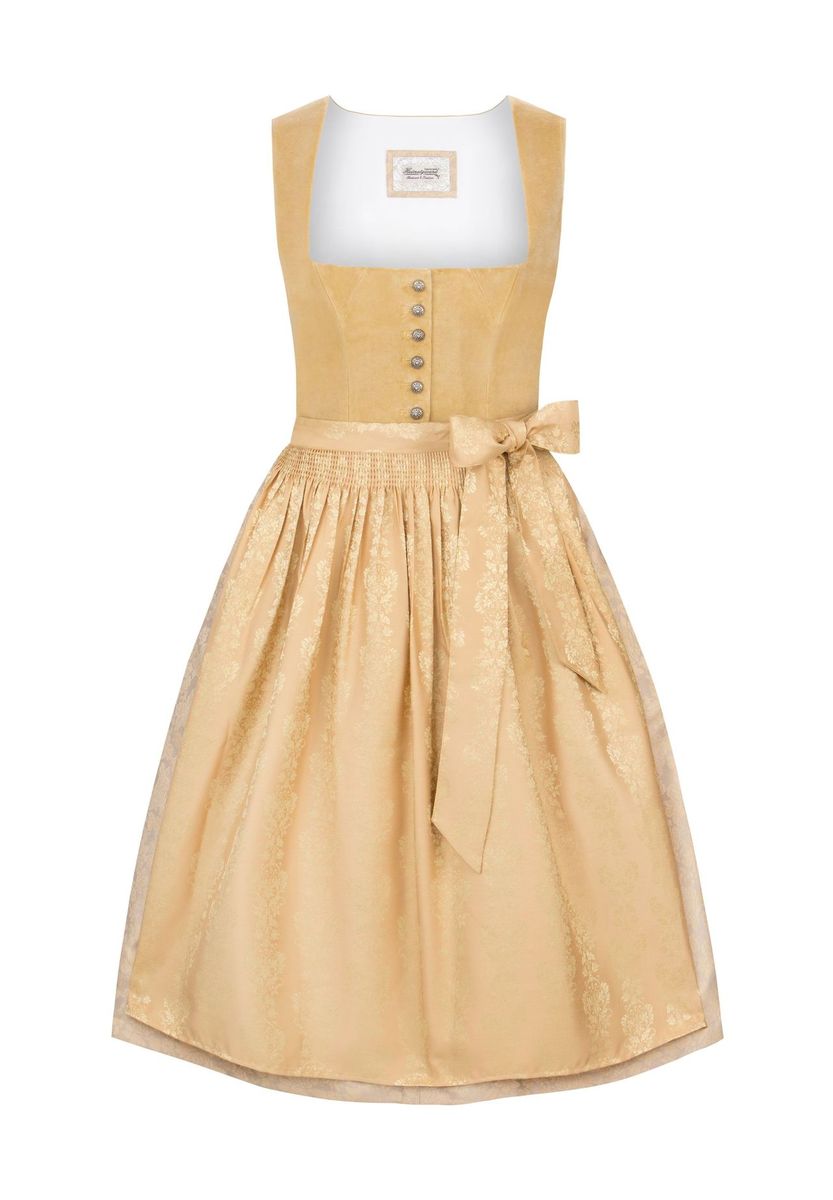 Elegantes Samt- und Jacquard-Dirndl