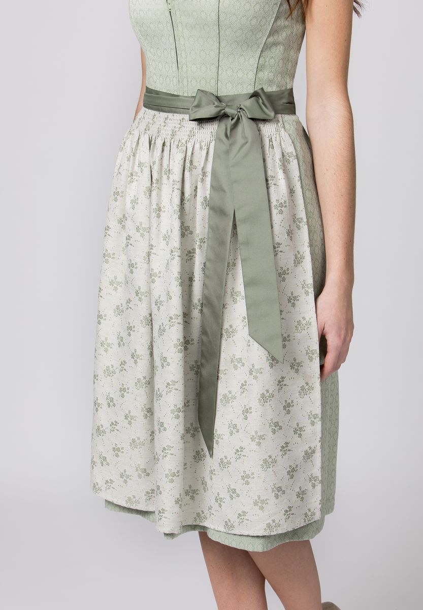Traditionelles Jacquard-Midi-Dirndl mit Blumenmuster