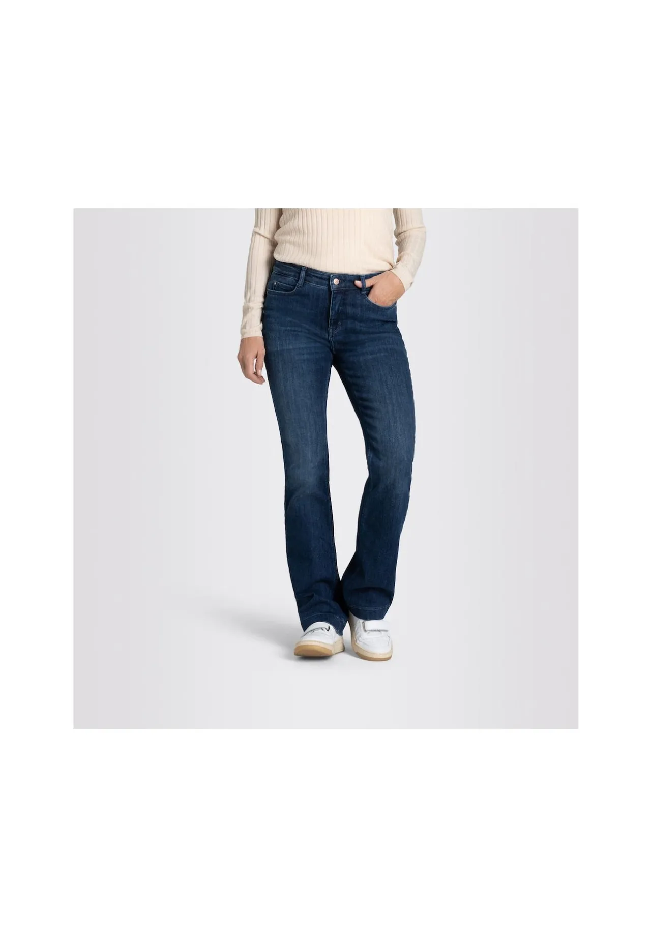 Formende Bootcut-Jeans mit mittlerer Leibhöhe