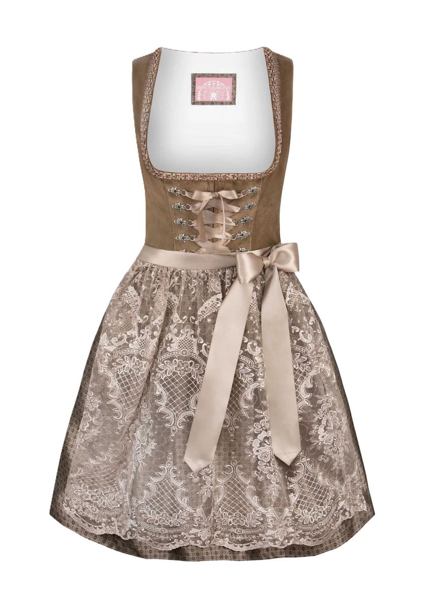 Elegantes Samtdirndl in Midi-Länge