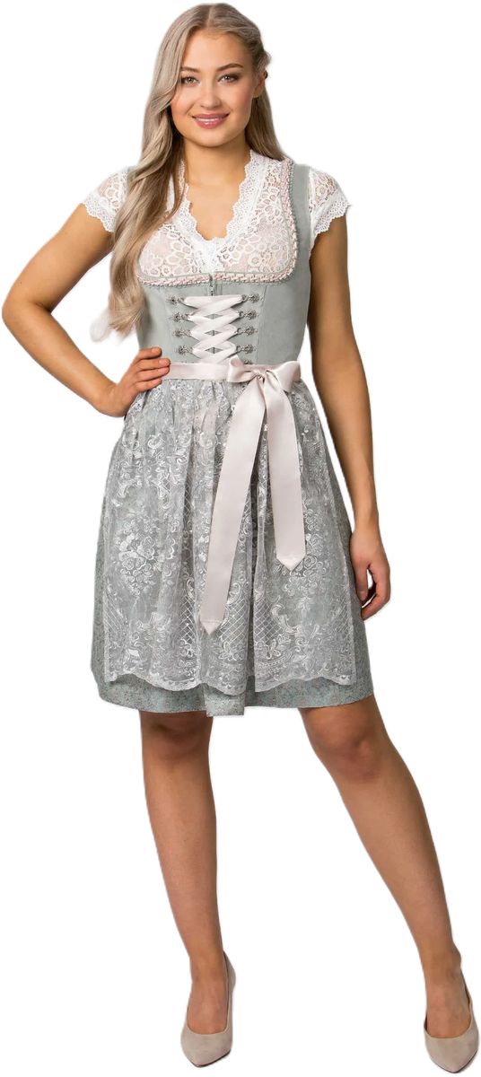 Elegantes Samtdirndl mit Spitze