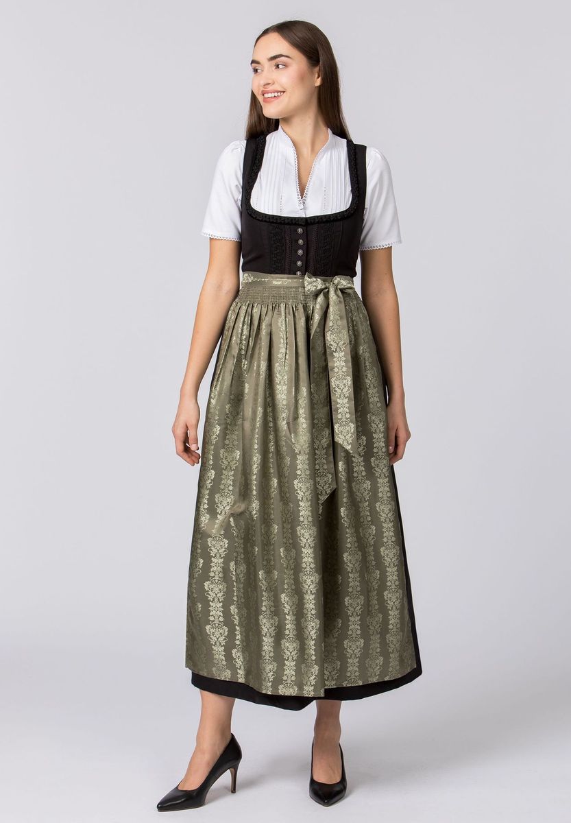 Elegante Jacquard-Dirndlschürze mit Ornamenten