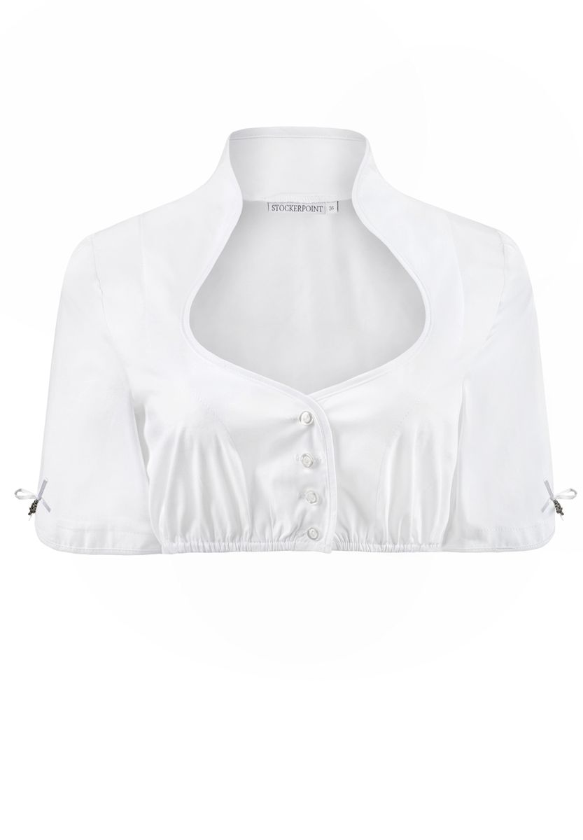 Elegante Dirndlbluse mit Schalkragen