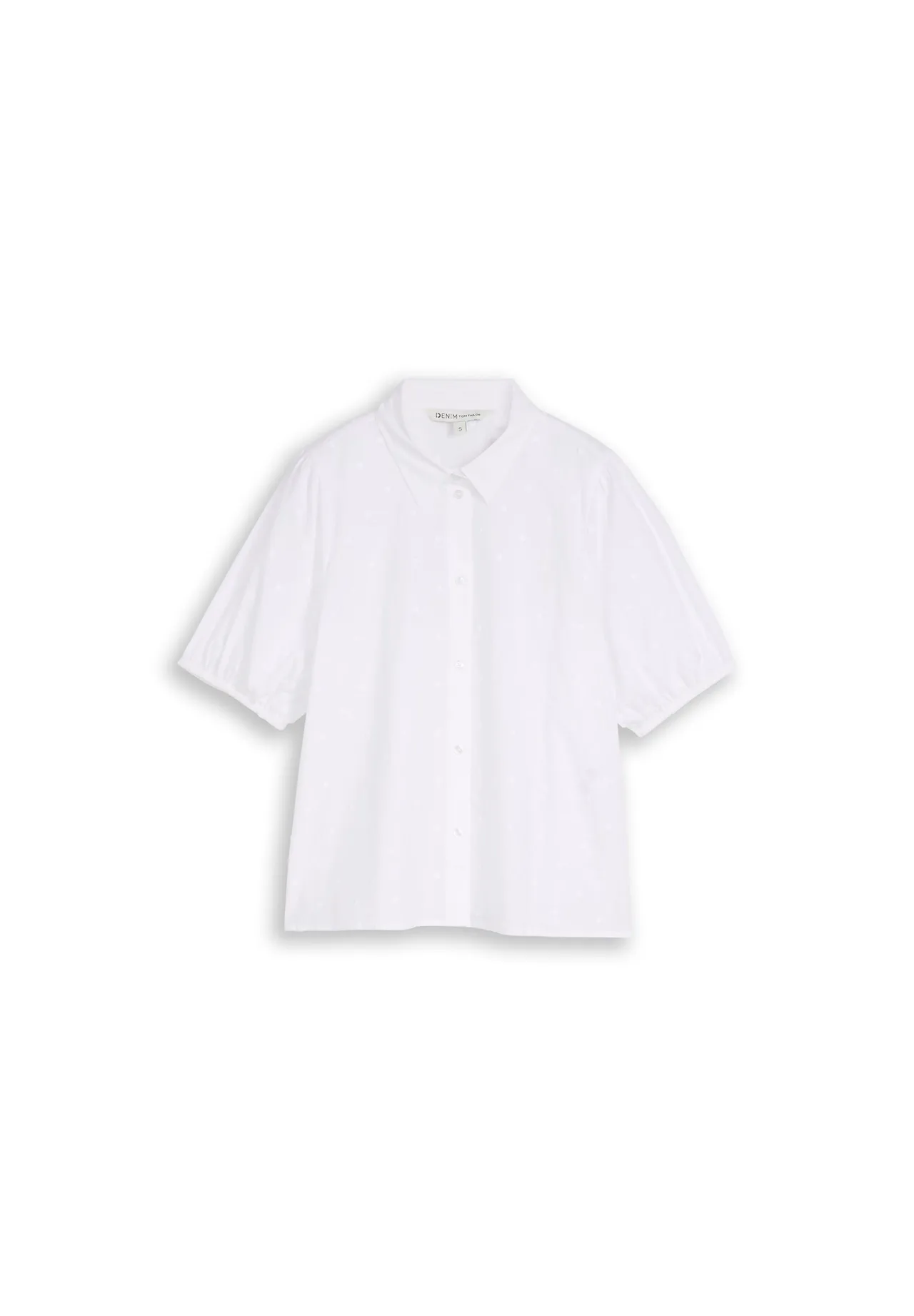 Bestickte Puffärmel-Bluse