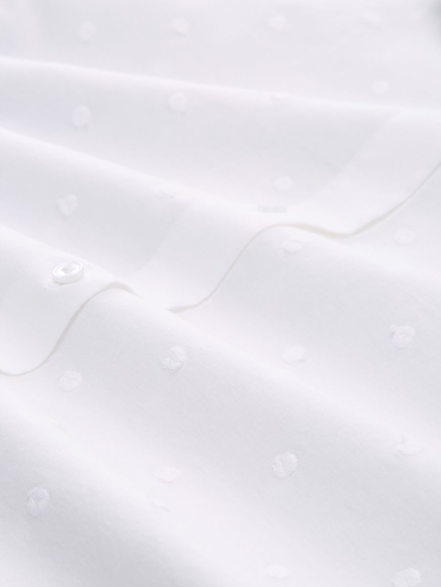 Bestickte Puffärmel-Bluse