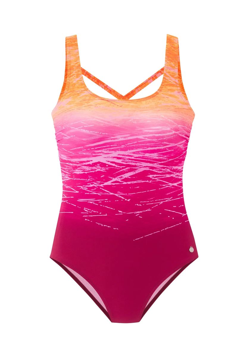 Sportlicher Badeanzug mit Ombré-Farbverlauf