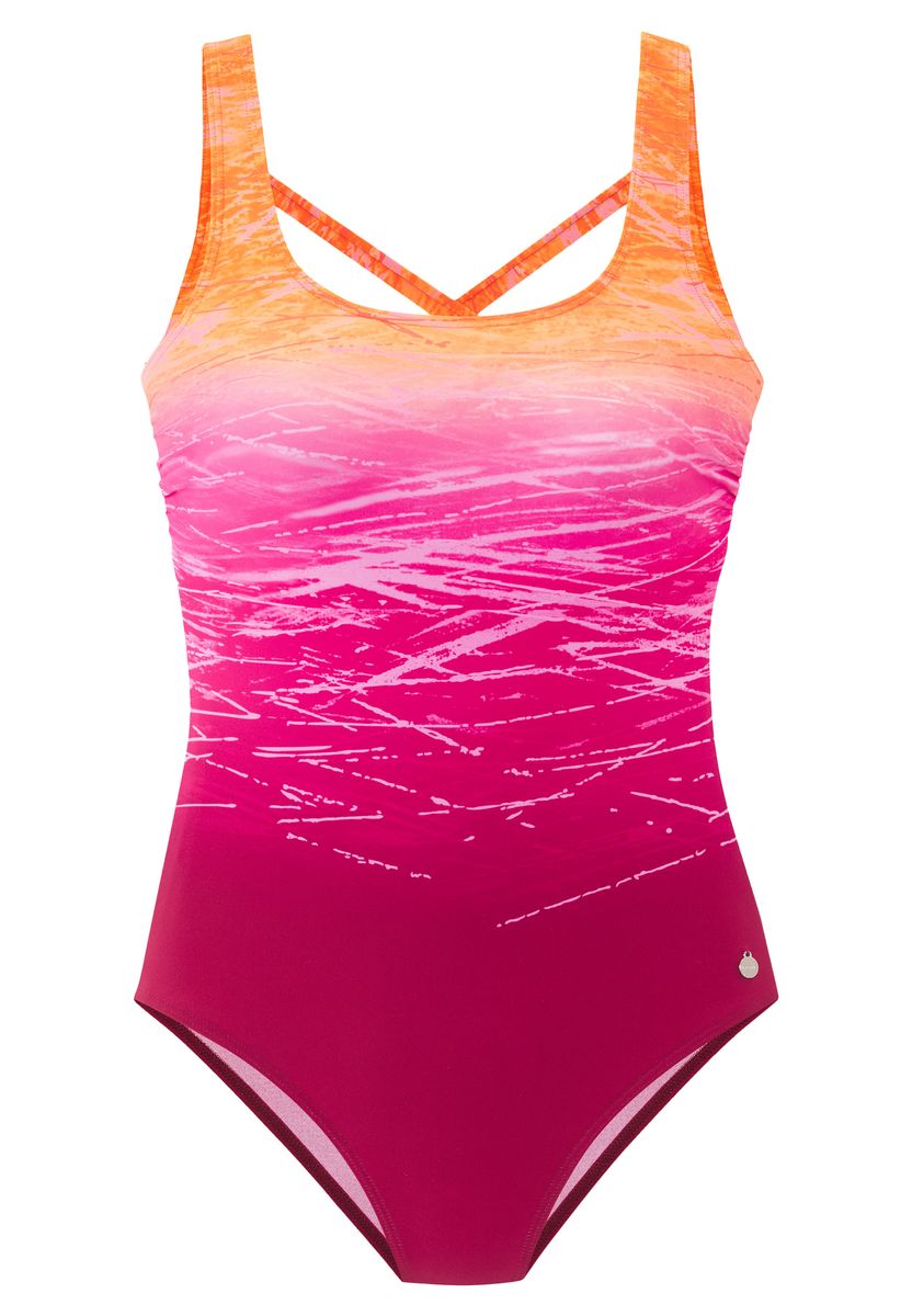 Sportlicher Badeanzug mit Ombré-Farbverlauf