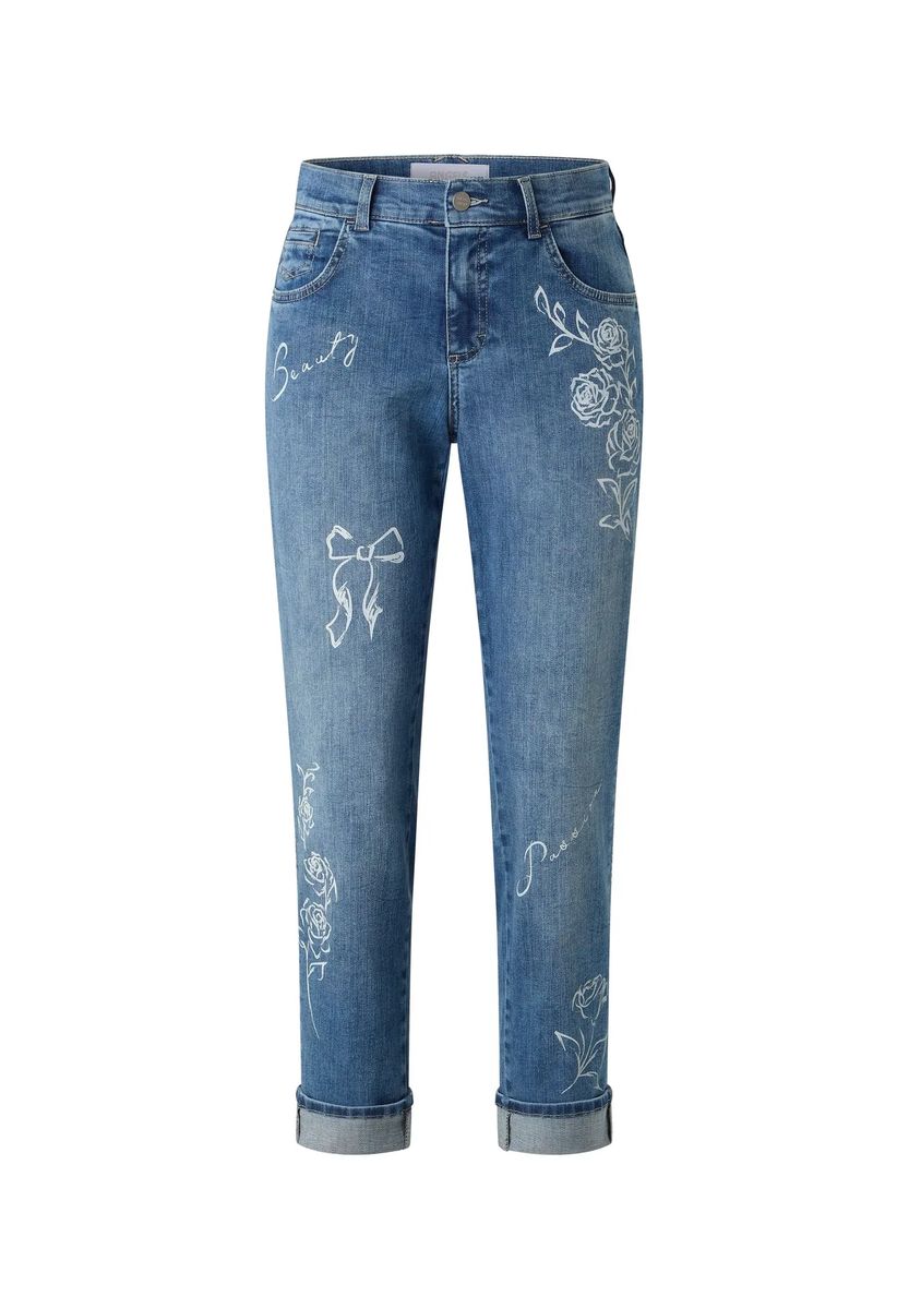 Straight-Leg-Denim mit verspielten Grafiken