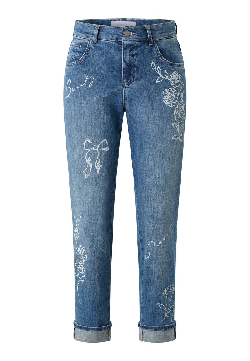 Straight-Leg-Denim mit verspielten Grafiken
