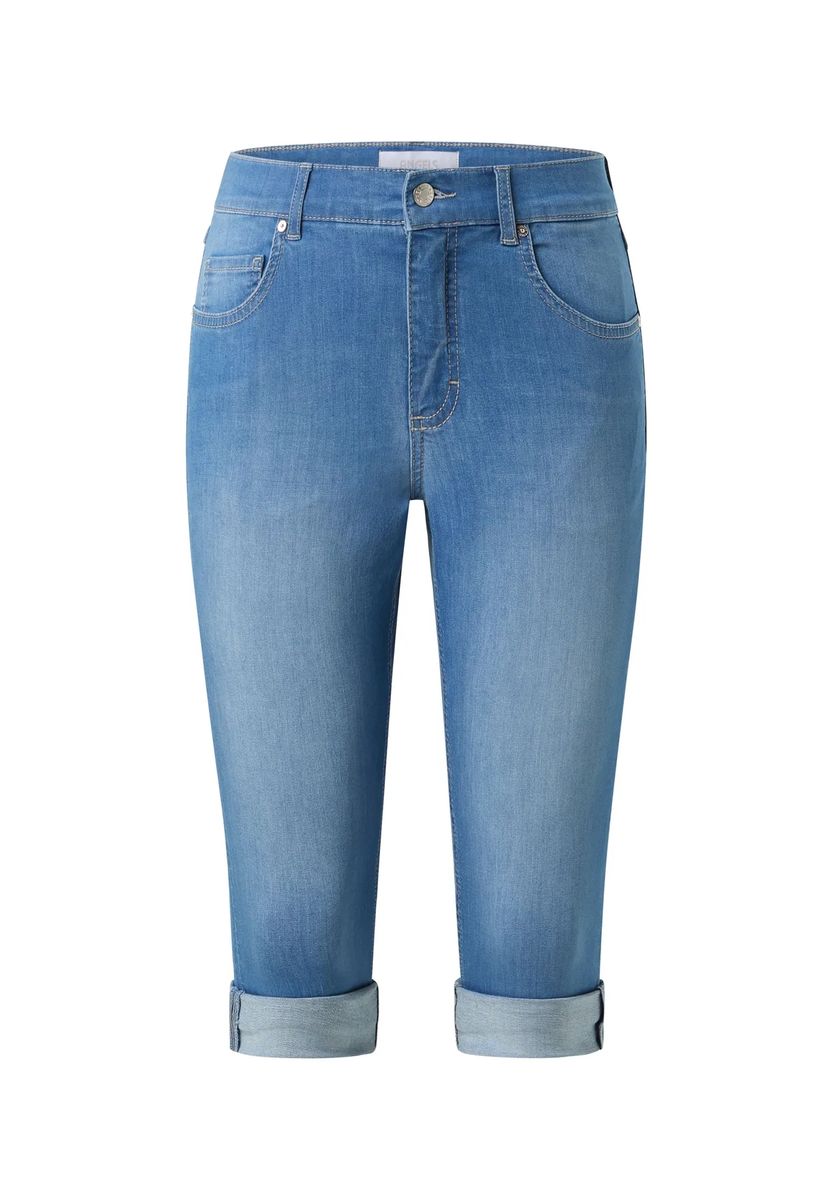 Schmal geschnittene Denim Capri-Jeans