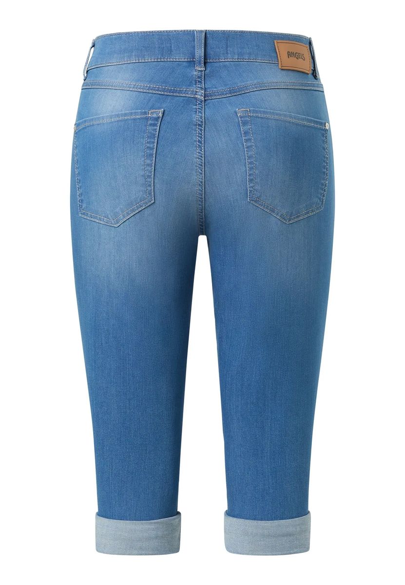 Schmal geschnittene Denim Capri-Jeans