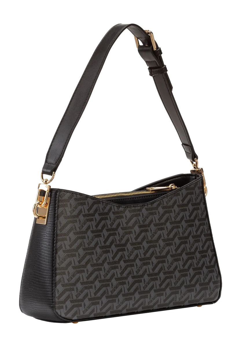 Schultertasche mit Monogramm und Emblem