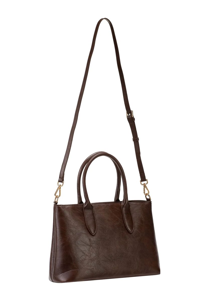 Strukturierte Tote-Bag mit dekorativen Anhängern