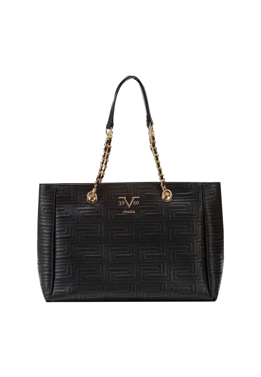 Gesteppte Shopper-Tasche mit Kettenriemen