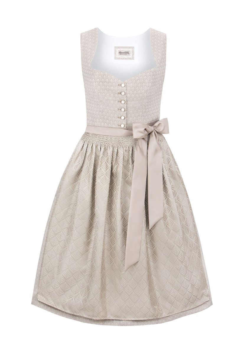 Elegantes Jacquard-Dirndl mit Schürze