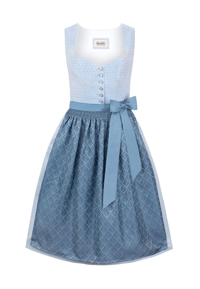 Elegantes Jacquard-Dirndl mit Herz-Ausschnitt