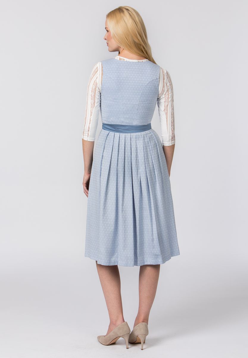Elegantes Jacquard-Dirndl mit Herz-Ausschnitt