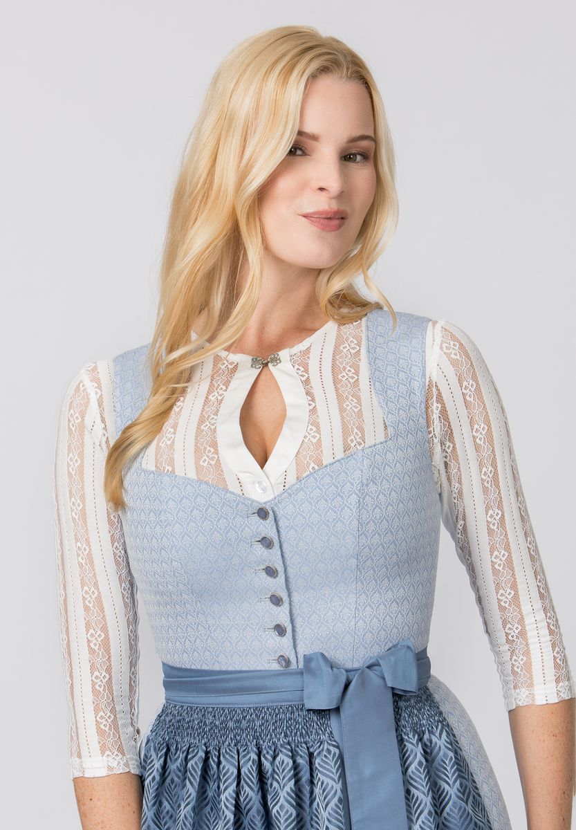 Elegantes Jacquard-Dirndl mit Herz-Ausschnitt