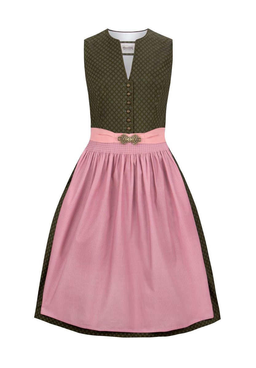 Traditionelles Baumwoll-Dirndl mit V-Ausschnitt