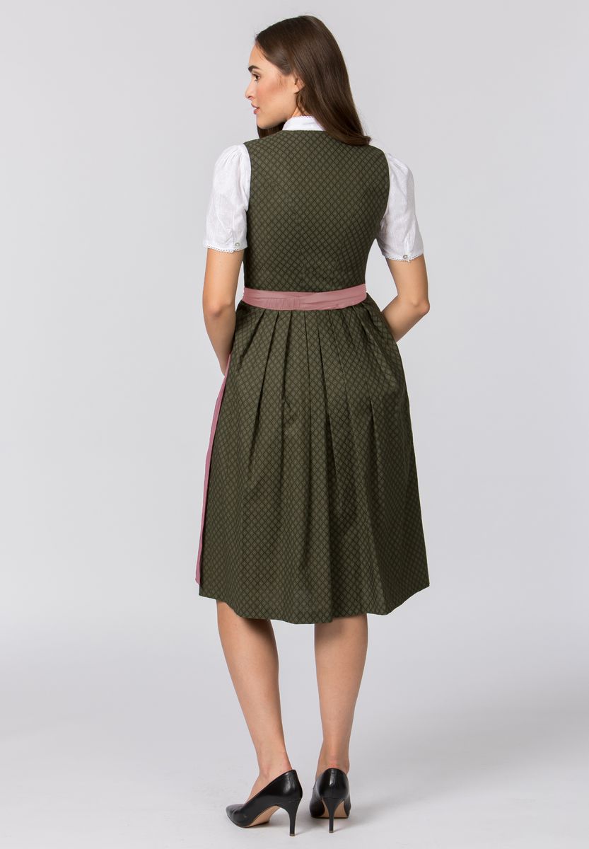 Traditionelles Baumwoll-Dirndl mit V-Ausschnitt