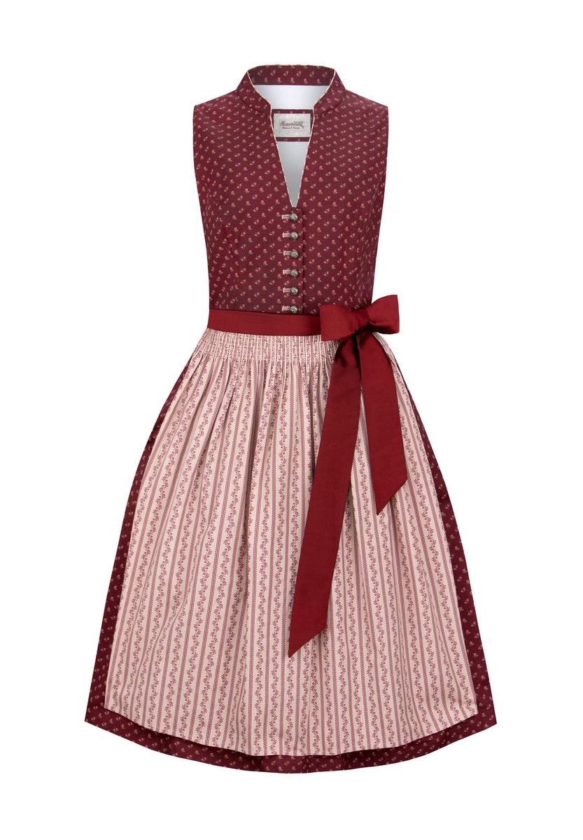 Traditionelles hochgeschlossenes Midi-Dirndl