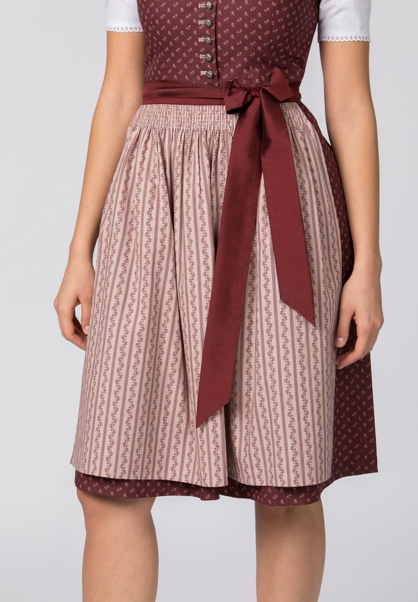 Traditionelles hochgeschlossenes Midi-Dirndl