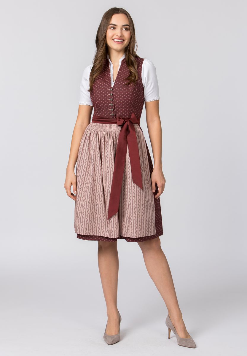 Traditionelles hochgeschlossenes Midi-Dirndl