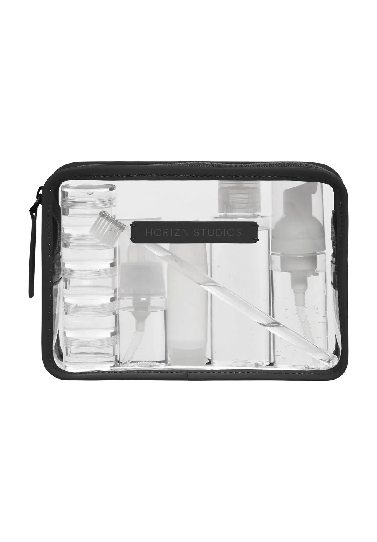 Schlichte transparente Reise-Kulturtasche