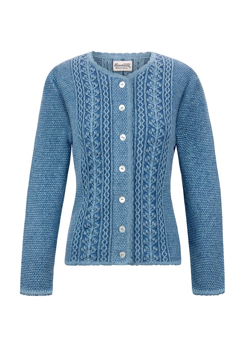 Klassische Strickjacke mit Zopfmuster