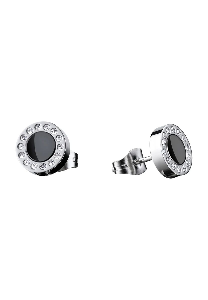Elegante Kristall- und Keramik-Ohrstecker