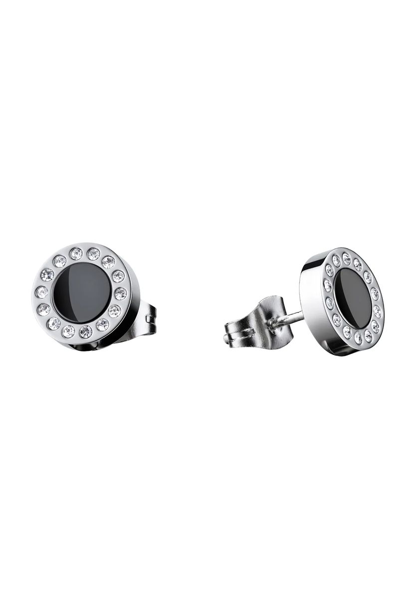 Elegante Kristall- und Keramik-Ohrstecker