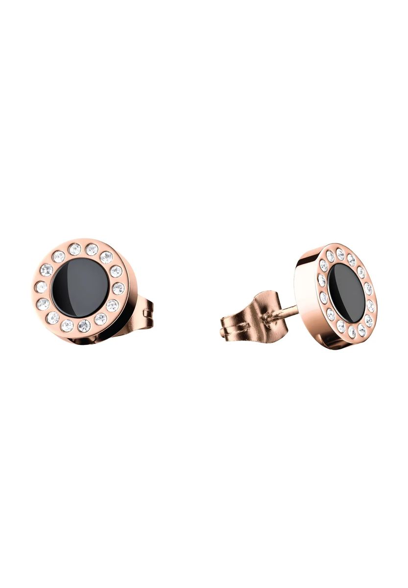 Runde Keramik- und Zirkonia-Ohrstecker