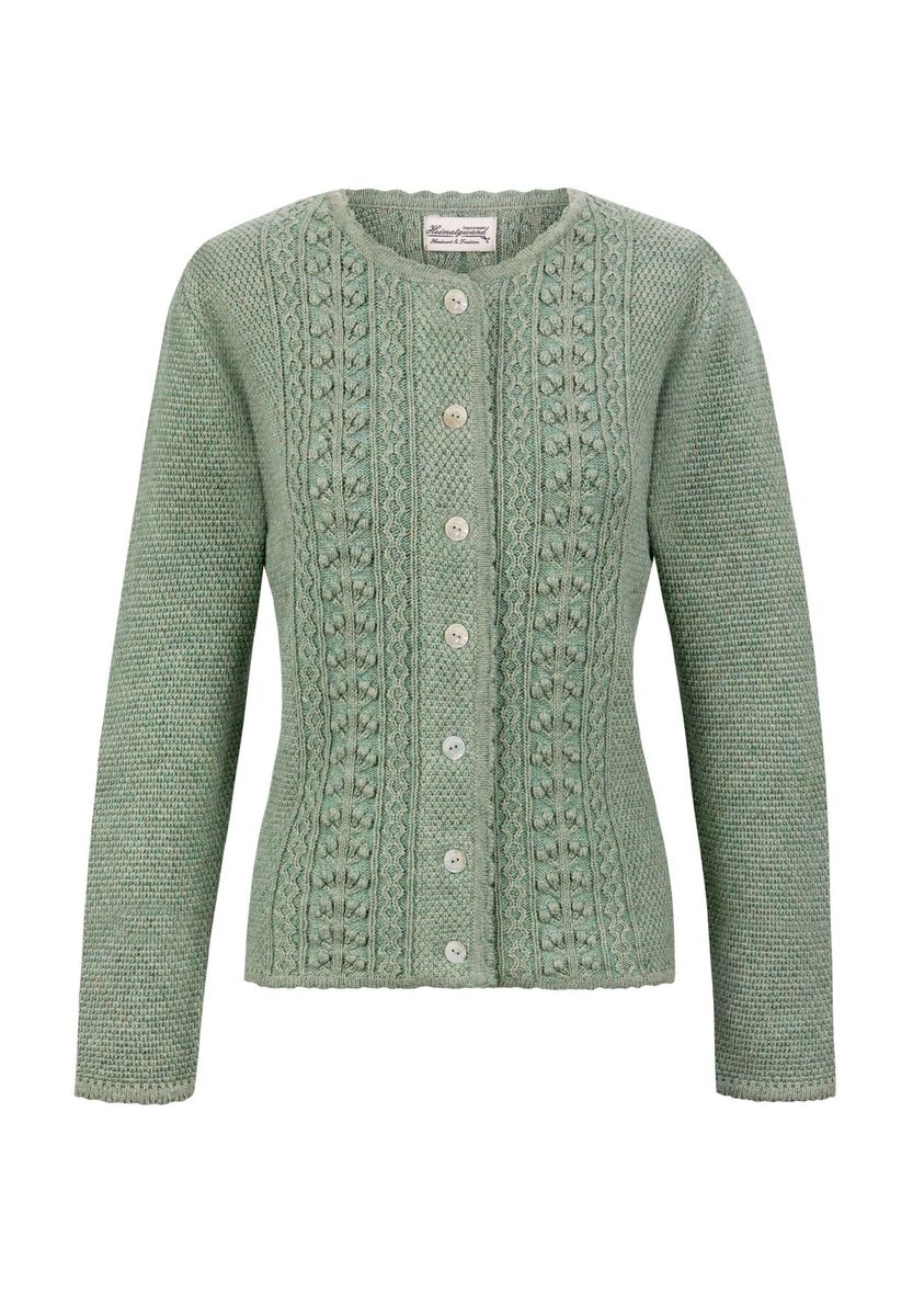 Traditionelle Trachtenstrickjacke mit Zopfmuster