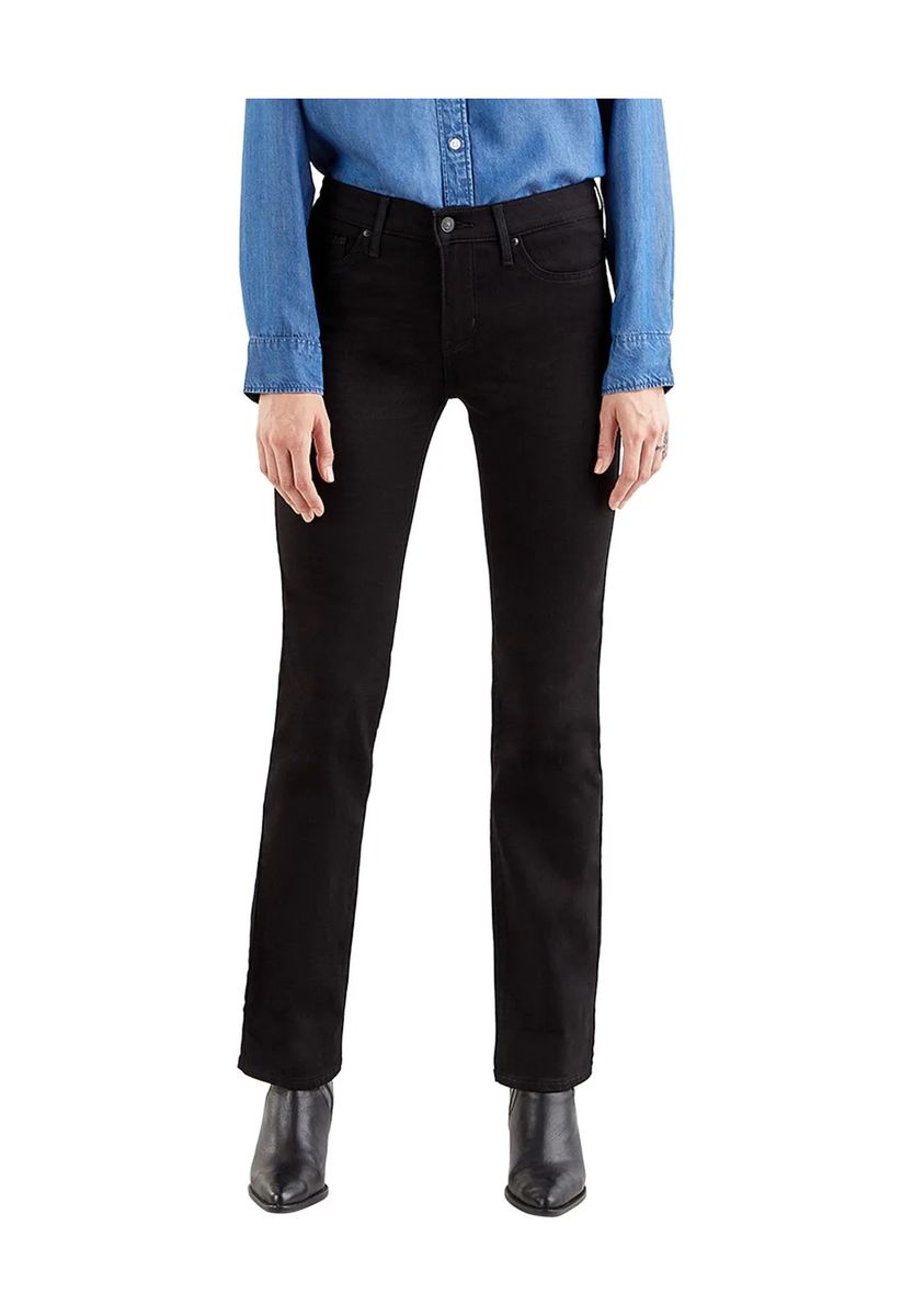 Formgebende Straight Jeans mit Mittelhohem Bund