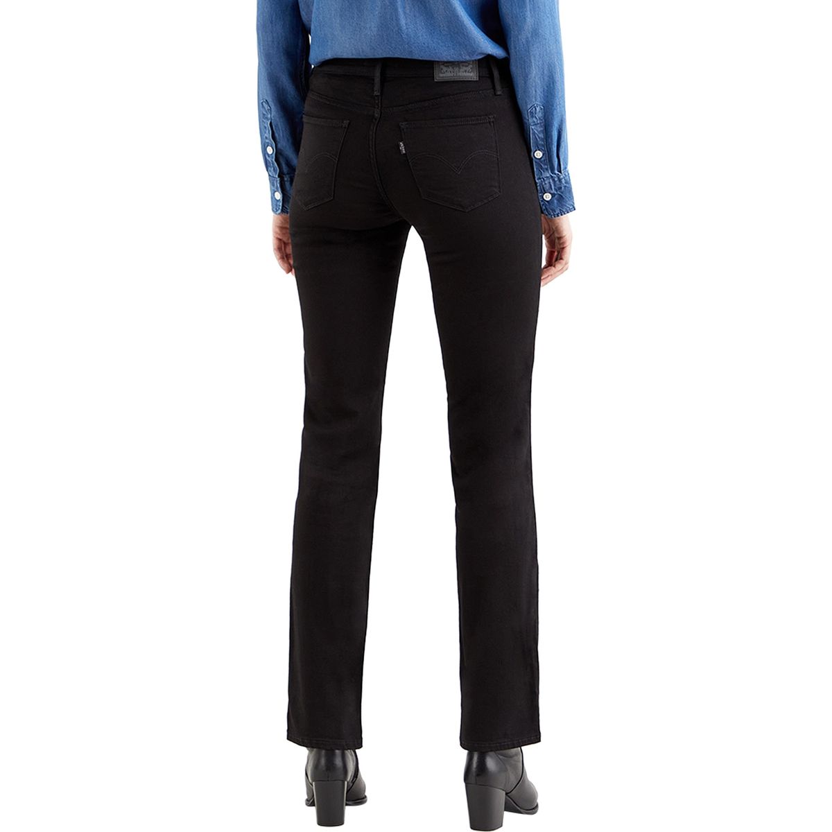 Formgebende Straight Jeans mit Mittelhohem Bund