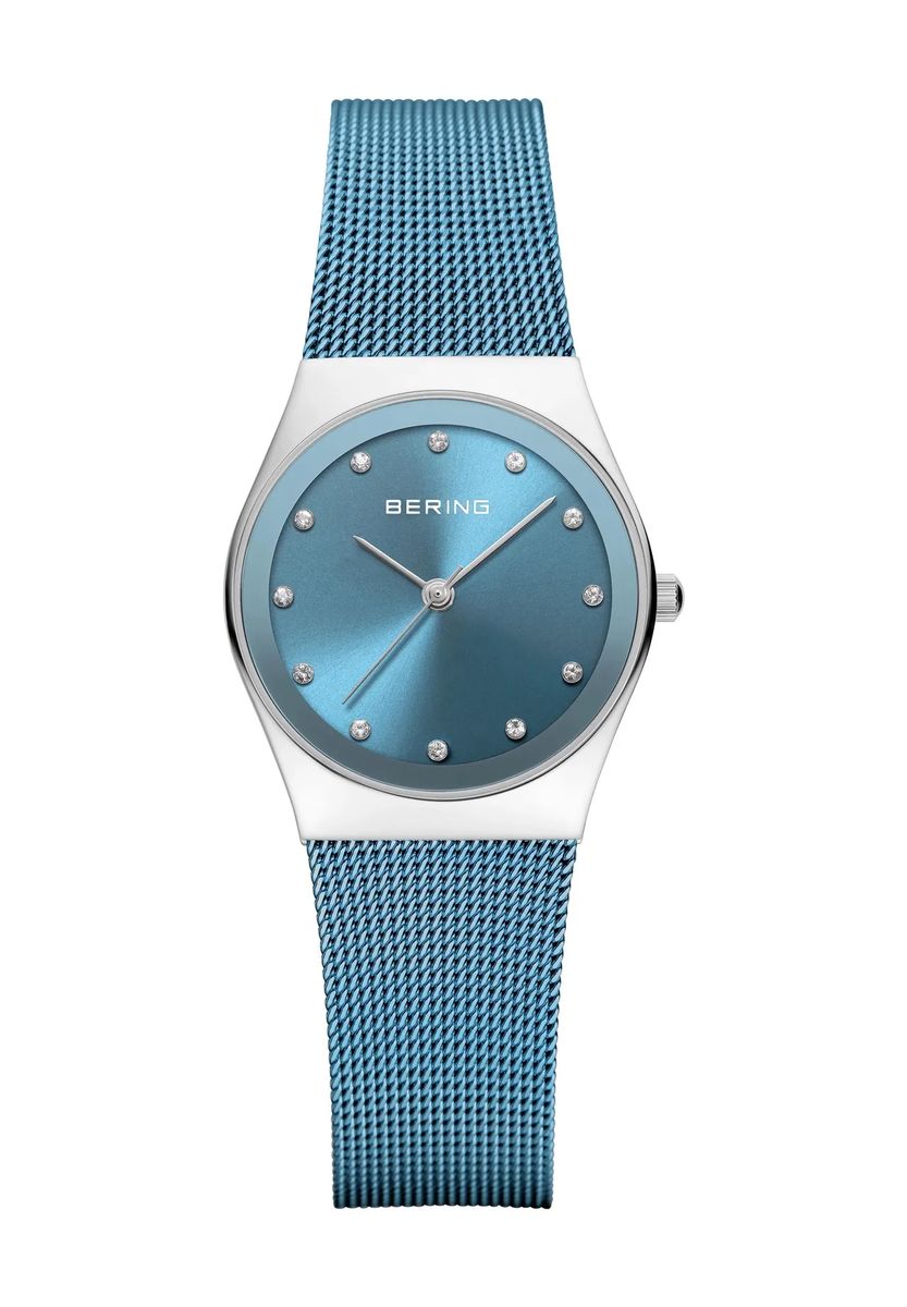 Minimalistische Uhr mit Kristall-Akzenten