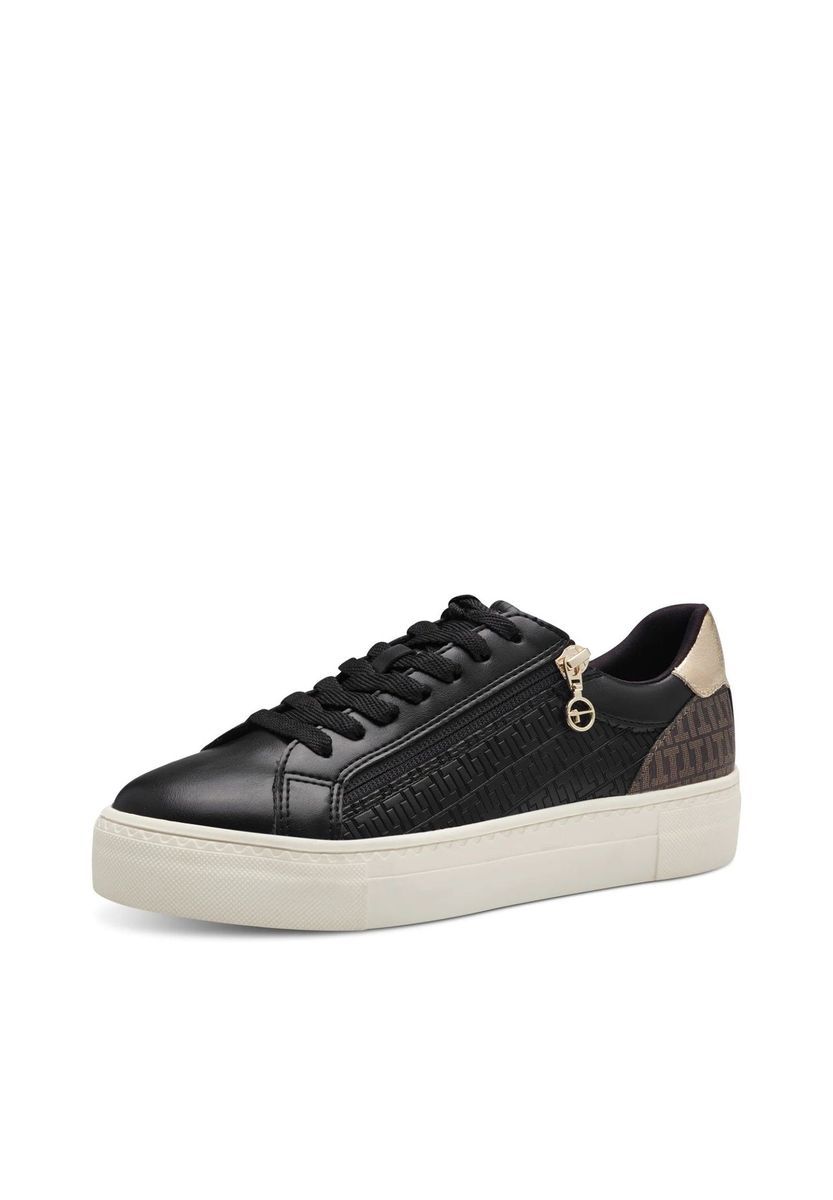 Plateau-Sneaker mit Monogramm-Muster und Reißverschluss