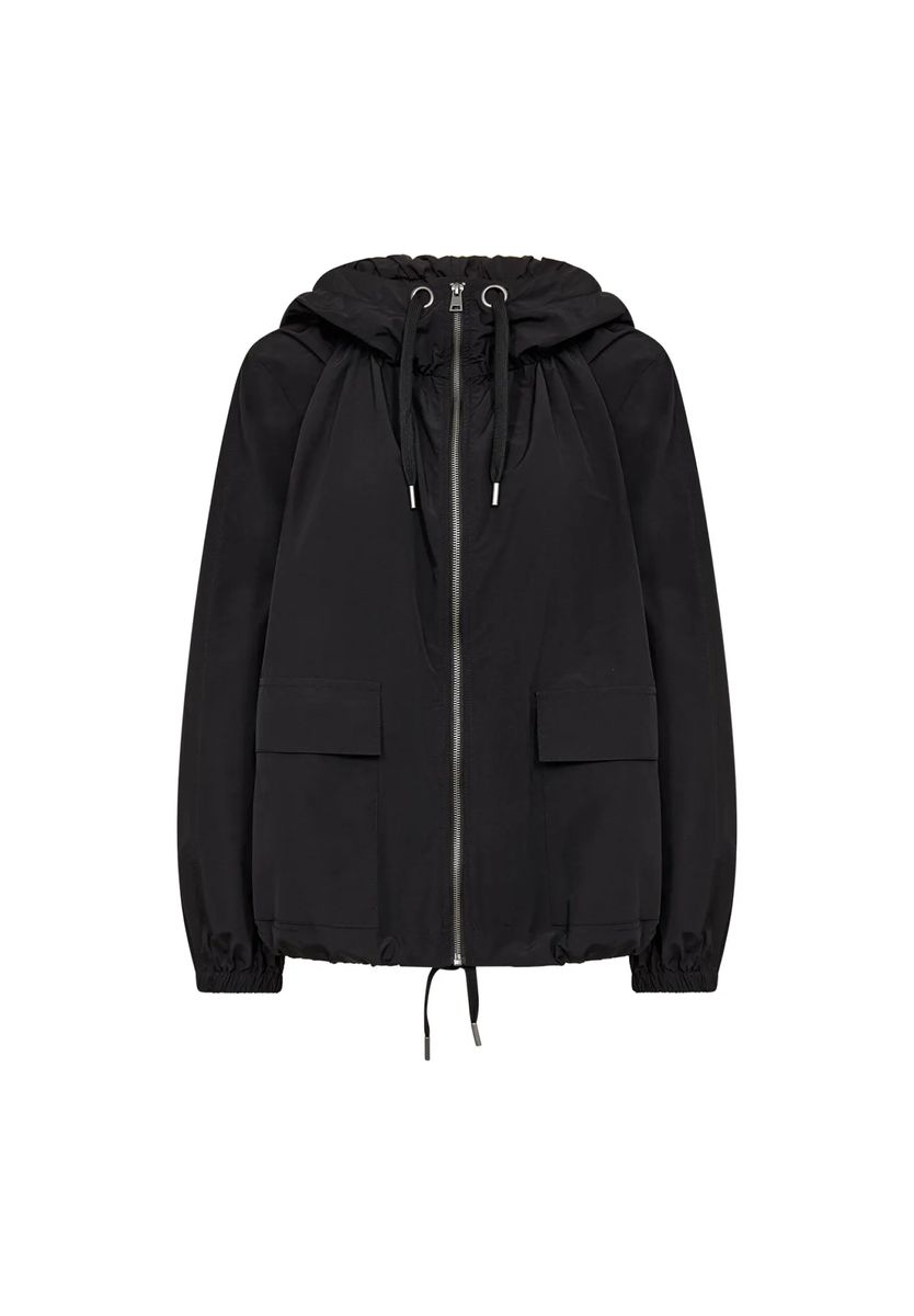 Weite Utility-Jacke mit Kapuze