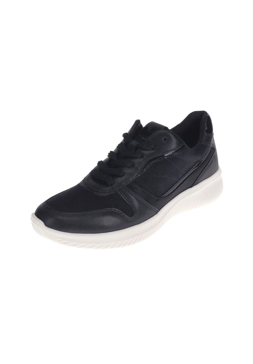 Low-Top Sneakers im Materialmix