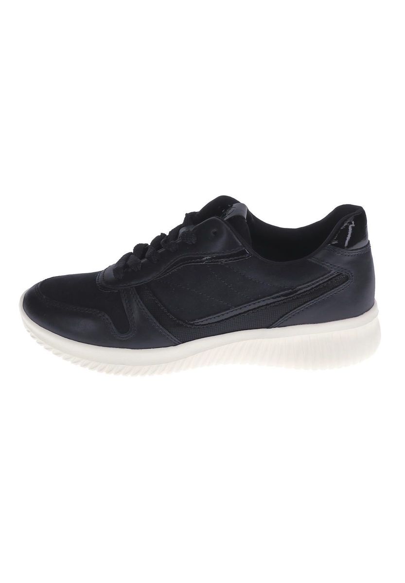 Low-Top Sneakers im Materialmix