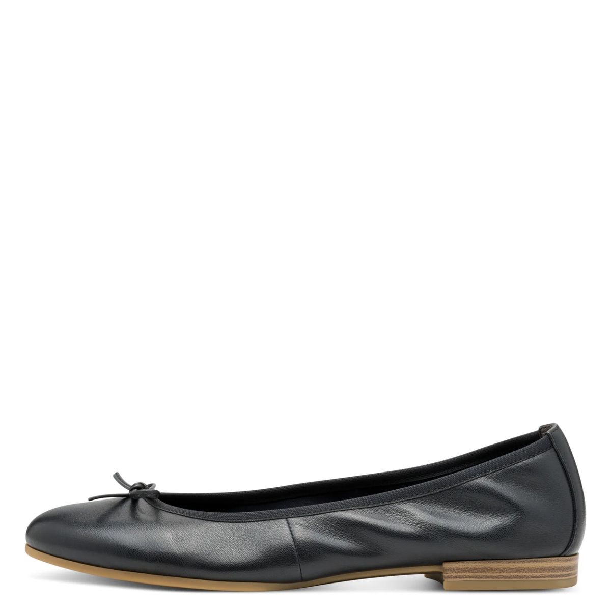 Klassische Leder-Ballerinas mit Schleife