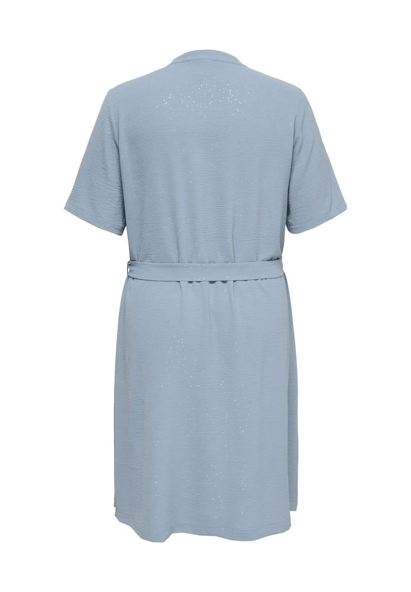 Glitzerndes Blusenkleid mit Gürtel